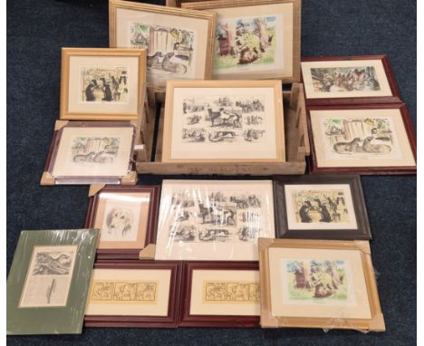 A Large Collection of Caricature Whippet Dog related Prints 