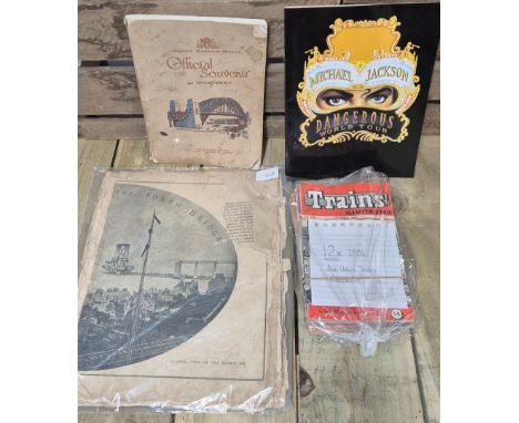 A Selection of programs and news paper promoting the forth rail bridge. 1887 Industrial Forth Bridge Special newspaper. Sydne