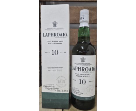 Laphroaig aged 10 year old Islay Single Scotch Whisky 700ml. Full sealed &amp; with box 