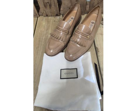 Vintage Gucci Leather Tassel Loafers Shoes Men's Size 44 1/2  (11) Tan/Brown 