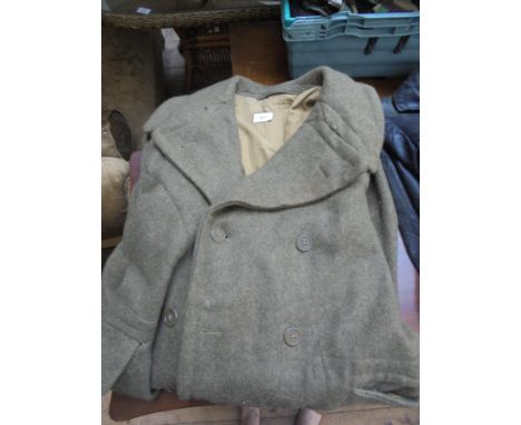 First World War wool greatcoat in khaki 