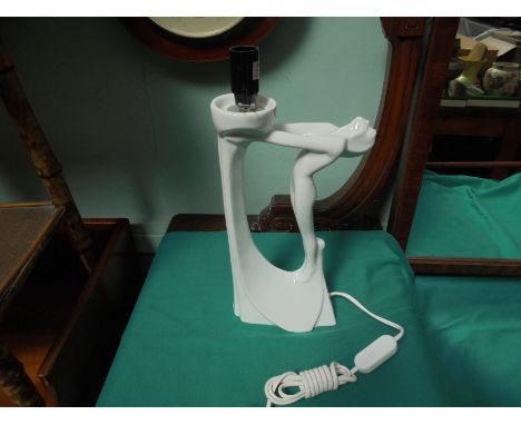 Modern table lamp with original box being of  nude fugure