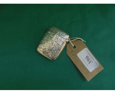 Decorative silver Vesta case, Birmingham 1901