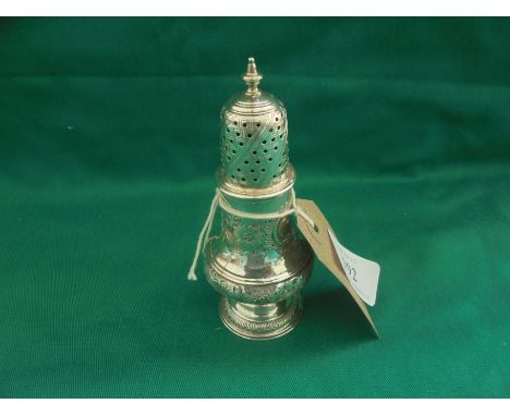 Highly decorated silver pepper pot being 2.73oz, George III London 1766 in superb condition
