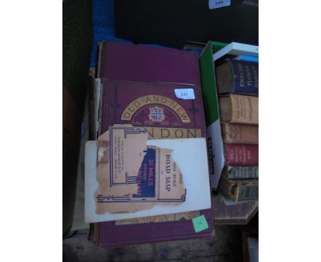 Hardback Victorian issue of old and new London illustrated together with a copy of Punch vol.98 dated 1890 and early road map