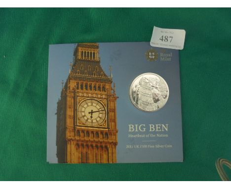 Royal Mint 2015 UK one hundred pound fine silver coin entitled 'Big Ben Heart Beat of the Nation' in presentation case (62.86