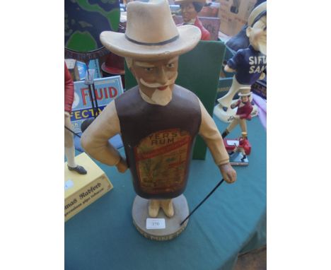 Large gentleman with cane advertising Myers Rum - 100% Jamaica Rum, Fred L. Myers &amp; Son, Kingston, Jamaica and on the bas