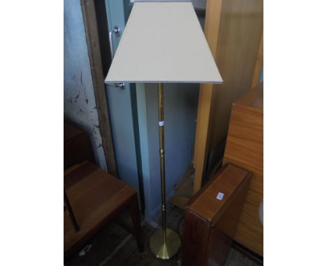 1960's Waring &amp; Gillow standard lamp in brass with cream shade 