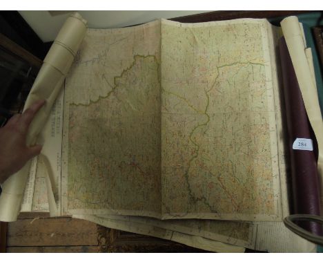 4 Maps rolled in container of Indian Providence's the first marked Sikkim and Tibet stating Sikkim State Thang Province, seco