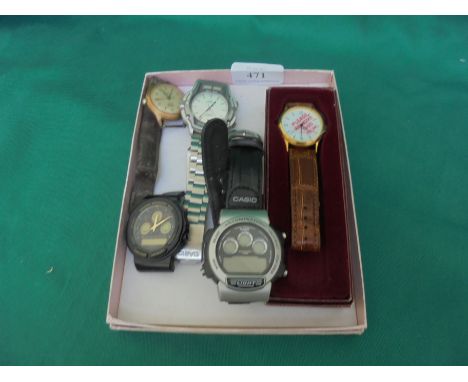 Collection of 5 gentleman's watches, 3 by Casio
