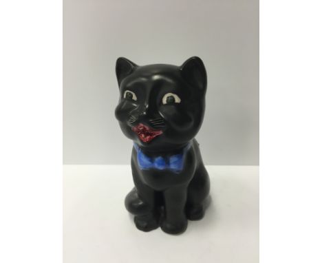 A Wilkinson Pottery black glazed model of a Smiling Cat (11cm). CONDITION REPORT:
The cat is in very good condition. There ar