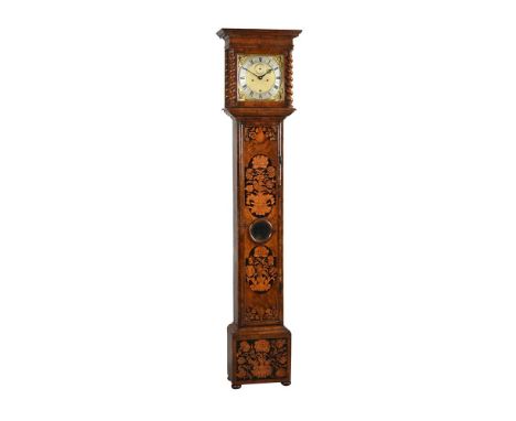 A FINE JAMES II/CHARLES II WALNUT AND FLORAL MARQUETRY EIGHT-DAY LONGCASE CLOCKEDWARD EAST, LONDON, CIRCA 1680-85The six finn