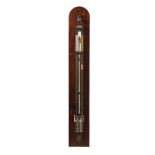 A FINE OXIDISED BRASS NEWMAN-PATTERN MERCURY STATION BAROMETER