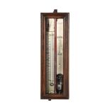 A RARE AMERICAN WALNUT CASED MERCURY ‘UNION’ BAROMETER