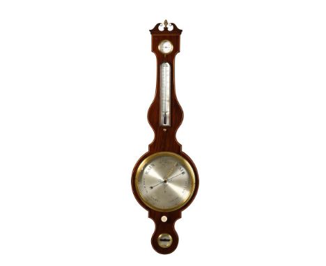 Y A REGENCY MAHOGANY MERCURY WHEEL BAROMETER WITH TEN-INCH DIALJ. SILVA, PLYMOUTH, CIRCA 1825The 10 inch circular register en