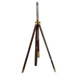 A RARE GEORGE IV PORTABLE MERCURY STICK 'MOUNTAIN' BAROMETER