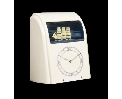 A 'VITASCOPE' DIORAMIC ELECTRIC TIMEPIECEVITASCOPE INDUSTRIES LIMITED, ISLE OF MAN, 1950's The interior with mains powered is