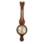 Y TWO MAHOGANY MERCURY WHEEL BAROMETERSB. BIANCHI