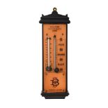 A RARE VICTORIAN EBONISED MITCHEL PATENT BAROMETER OR ‘DIFFERENTIAL BAROMETER’