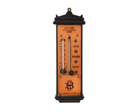 A RARE VICTORIAN EBONISED MITCHEL PATENT BAROMETER OR 'DIFFERENTIAL BAROMETER'R.H.C. WILSON, LONDON, CIRCA 1875The oil filled