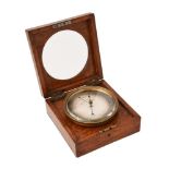 A VICTORIAN BRASS VIDIE-PATTERN ANEROID SHIP’S BAROMETER