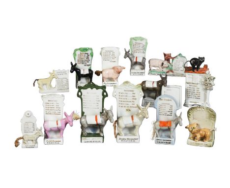 A COLLECTION OF THIRTEEN PORCELAIN WEATHER FAIRINGSMOST LIKELY OF GERMAN MANUFACTURE, LATE 19th/EARLY 20th CENTURYEach modell
