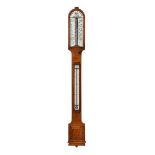 A VICTORIAN OAK MERCURY 'ADMIRAL FITZROY'S STORM BAROMETER'