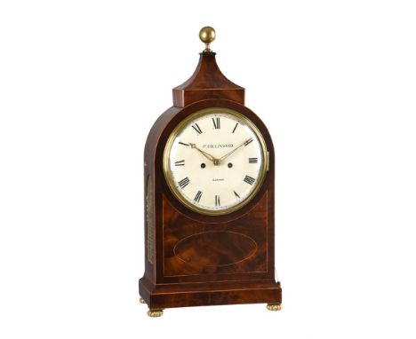 A GEORGE III INLAID MAHOGANY BRACKET CLOCKTHE DIAL SIGNED FOR J. COLLINWOOD, LONDON, EARLY 19th CENTURYThe five pillar twin f