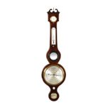 Y A REGENCY MAHOGANY MERCURY WHEEL BAROMETER