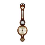 Y A REGENCY MAHOGANY MERCURY WHEEL BAROMETER