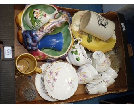 A quantity of china to include: Royal Stuart" part tea set, Copeland  Spode "Byron" plate, Doulton "Juliet" dish, Keiller mar