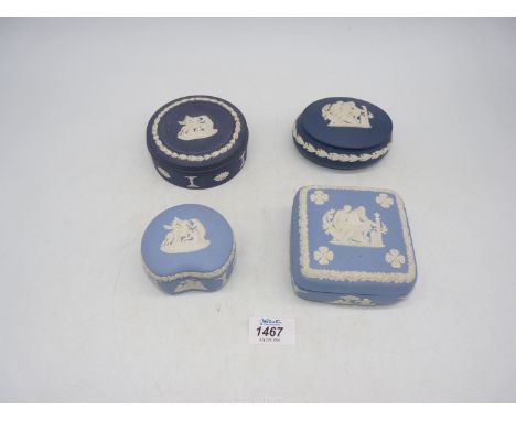 Four Wedgwood trinket boxes.
