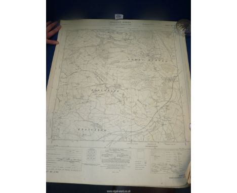 A small quantity of Ordnance Survey maps of Herefordshire, rolled.