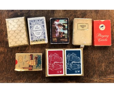 Playing Cards 7 vintage sets of cards (contents not checked) including Truman 1966, Congress Playing Cards Cel-u-tone finish 