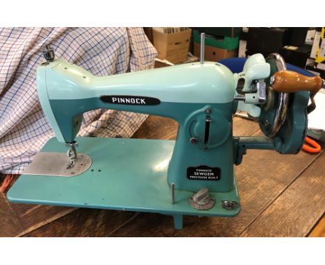 Vintage Pinnock SewGem Precision Built hand crank sewing machine, heavy item, buyer collects