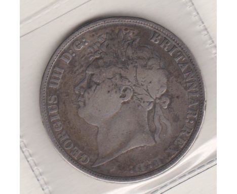 1821 George IV Crown Secondo, BP, about fine 