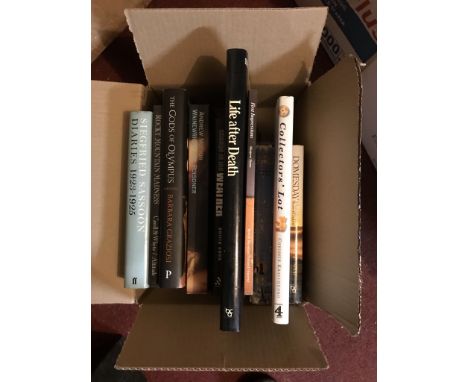 Mixed selection of books in a box (10) including: Domesday - A search for the roots of England, Collectors' Lot, First Impres