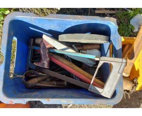 A crate containing a quantity of tools