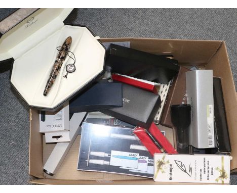 A Group of Various Fountain, Ball Point and Roller Ball Pens Including: Sheaffer, Cross, Parker and others (one box)