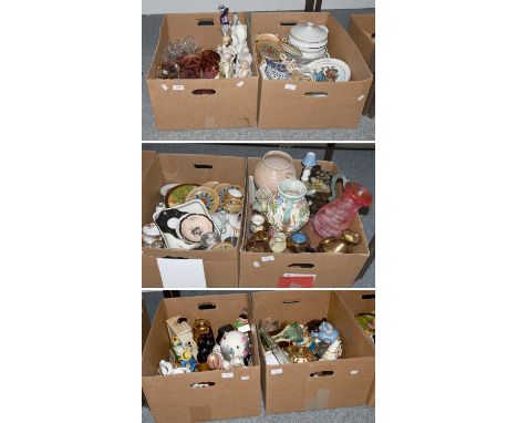 A Collection of Decorative Household Items, Ceramics and Glass, inclung Royal Albert Old Country Roses, Noritake Egyptian pat