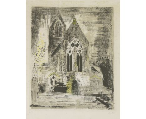 *John Piper CH (1903-1992)ST MATHIAS, STOKE NEWINGTON, LONDON: BY WILLIAM BUTTERFIELD (Levinson 143)Lithograph printed in col