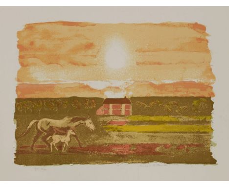 *Michael Rothenstein RA (1908-1993)MARE AND FOALLithograph printed in colours, signed and numbered artist's proof 7/20 in pen