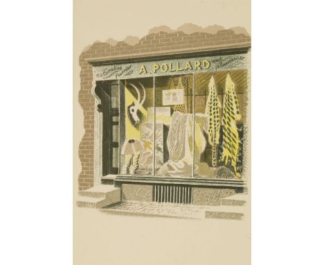 Eric Ravilious (1903-1942)'NATURALIST, FURRIER, PLUMASSIER'Lithograph, from the 'High Street', circa 1938image 21 x 14.5cm, u