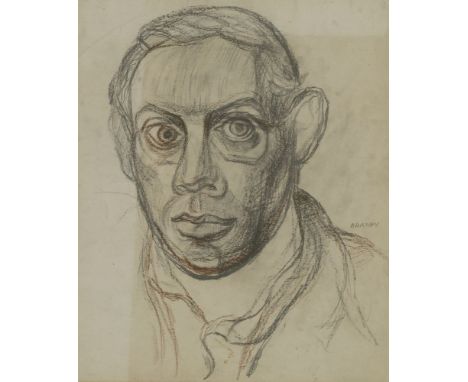 *John Bratby RA (1928-1992)PORTRAIT OF THE ARTIST AS A YOUNG MANSigned c.r., inscribed 'Young John, Royal College of Art, 195