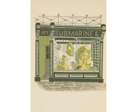 Eric Ravilious (1903-1942)'SUBMARINE ENGINEER'Lithograph, from the 'High Street', circa 1938image 21 x 14.5cm, unframed