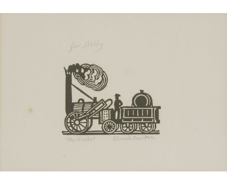 *Edward Bawden RA (1903-1989)'THE ROCKET'Lithograph, signed, inscribed with title and 'For Betty' in pencil20 x 28cm*Artist's