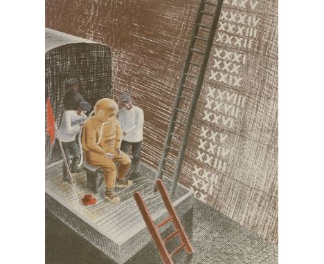 Eric Ravilious (1903-1942)'THE DIVER'Lithograph from 'Submarine Dream', from an edition of 50, published by Camberwell Press,