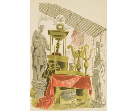 Eric Ravilious (1903-1942)'SECOND HAND FURNITURE AND EFFECTS'Lithograph, from the 'High Street', circa 1938image 21 x 14.5cm,
