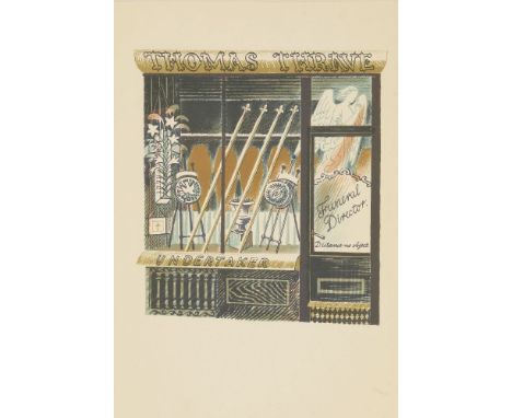 Eric Ravilious (1903-1942)'UNDERTAKER'Lithograph, from the 'High Street', circa 1938image 21 x 14.5cm, unframed