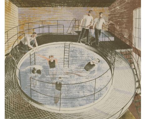 Eric Ravilious (1903-1942)'TESTING DAVIS DIVING APPARATUS'Lithograph from 'Submarine Dream', from an edition of 50, published